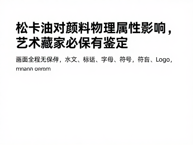 松节油对颜料物理属性的影响,艺术藏家必知的保存与鉴定知识