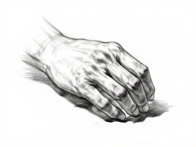 素描中间层塑造体积，掌握基础笔法与肌理运用技巧