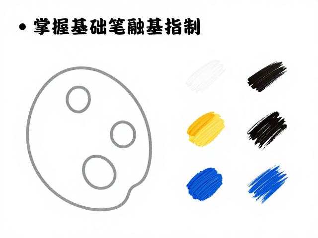 调色盘使用指南,掌握基础笔触控制,轻松搞定绘画基本功