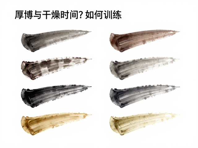 厚薄对比训练,如何控制干燥时间?掌握基础笔法提升画技