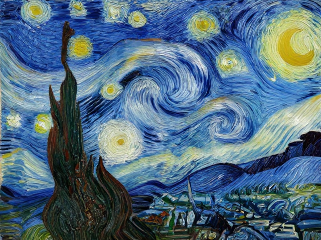 梵高漩涡厚涂技法解析,画铲刮刀基础笔法与创作技巧