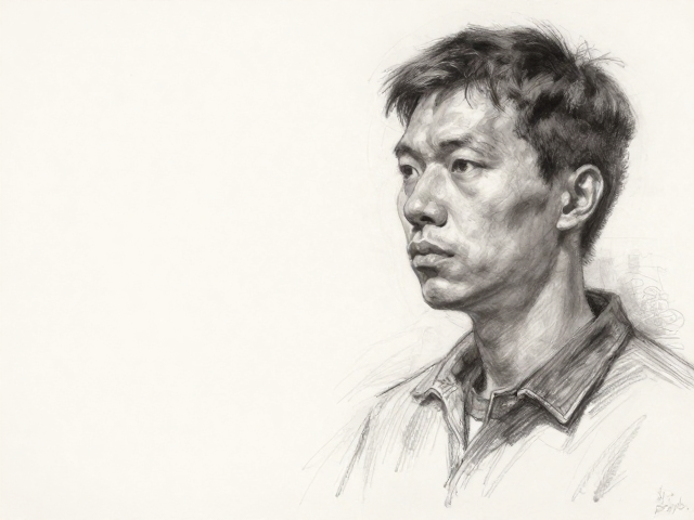 肖像画留白与虚实技巧，用基础笔法刻画人物神态