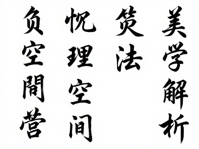 书法美学解析，基础笔法如何通过负空间营造肌理丰富感