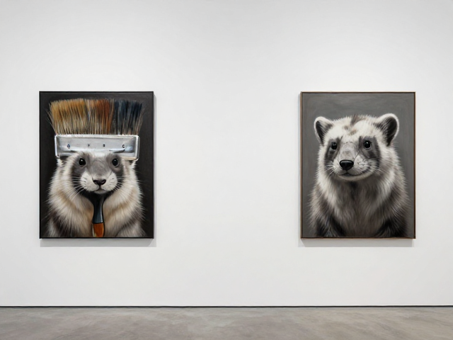 当代艺术展揭秘，貂毛画笔如何重塑基础笔法与创作灵魂