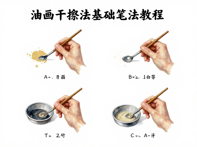 油画干擦法基础笔法教学,零基础掌握Dry Brushing技巧与课程指南