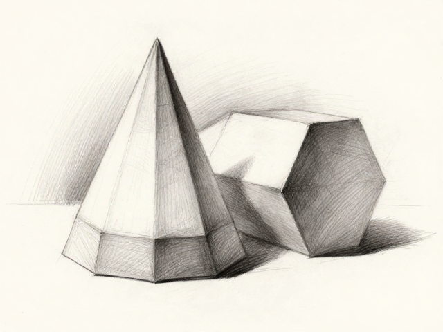 素描体积感塑造,掌握中间层笔法,让形体立体更自然