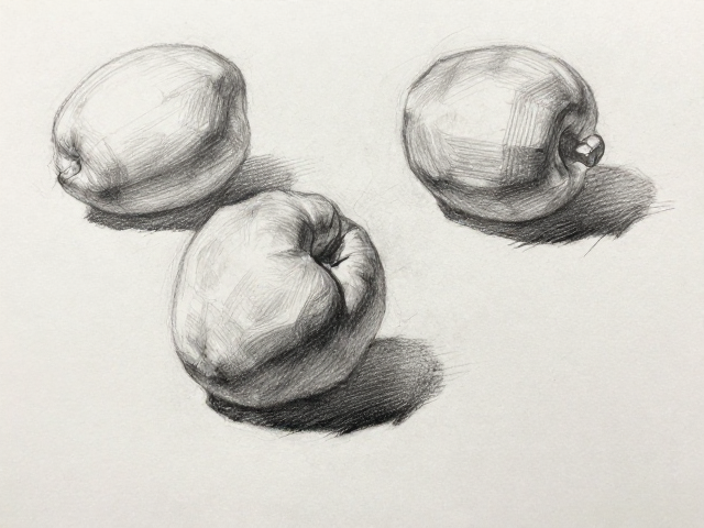 素描进阶,基础笔法结合中间层塑造体积,避免硬物刮伤肌理