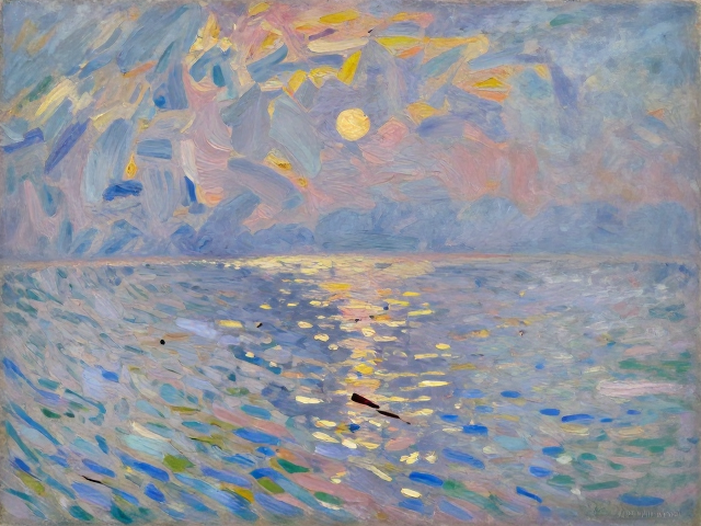 莫奈破碎笔触揭秘，掌握刮画法与基础笔法，画出印象派光影