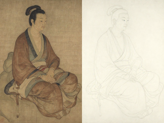 传统多层画法与直接画法对比,单色素描底稿的湿画法技巧