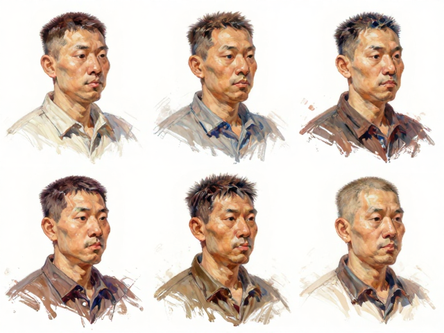 传统多层画法笔触控制,人物肖像绘画进阶指南