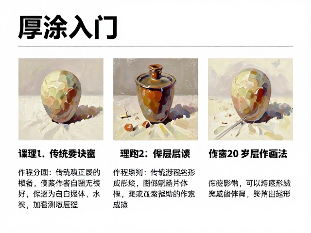 厚涂入门,传统多层画法与学生级画作技巧详解