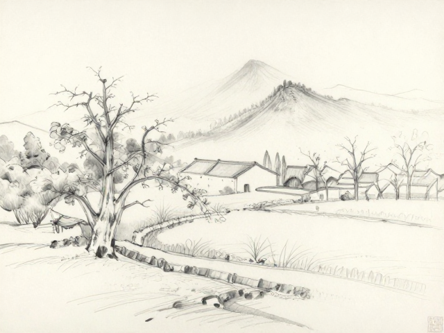 风景写生技巧,单色素描底稿与传统多层画法解析