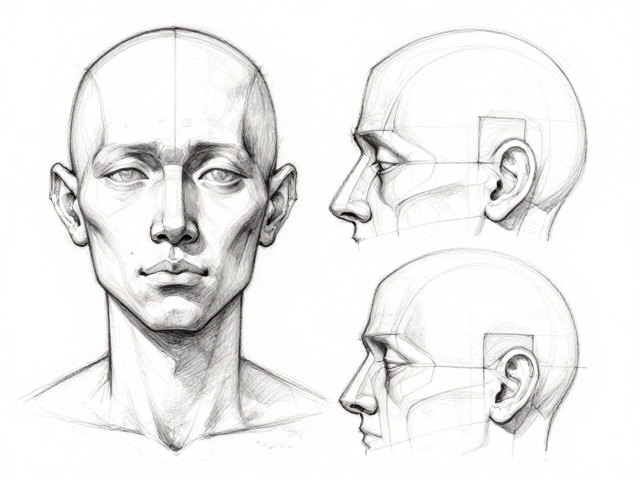 素描人体结构，头部解剖与当代多元艺术表达解析