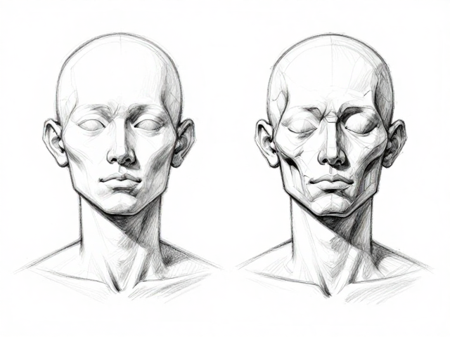 素描人体结构，头部解剖与当代多元艺术表达解析