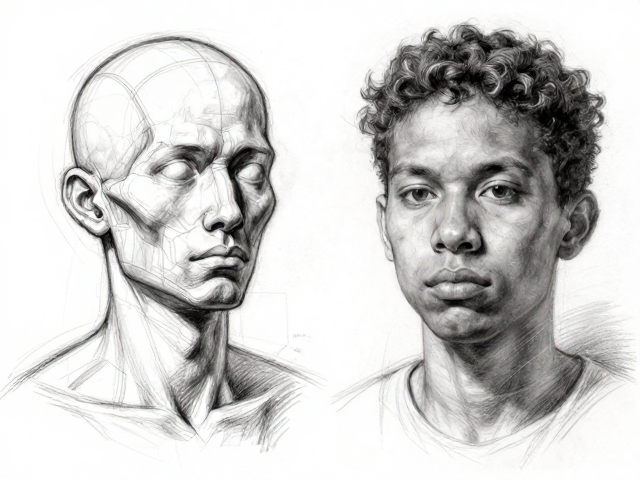 素描人体结构，头部解剖与当代多元艺术表达解析