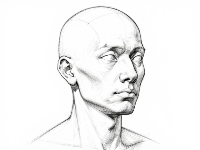 半身肖像边缘线虚实处理,头部结构解剖下的视觉焦点塑造