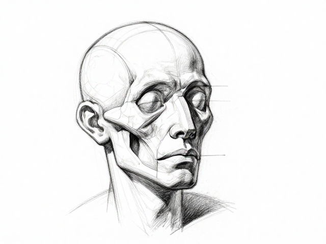 素描基础，头部解剖与透视比例在艺术写生中的应用