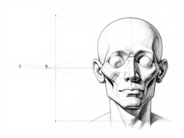 人体结构研究,透视比例与头部解剖的精准绘制技巧