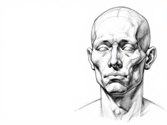 素描人体结构,头部解剖笔触概括与细腻并存指南