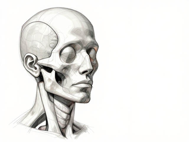 人体结构研究,头部解剖与现代主义抽象探索
