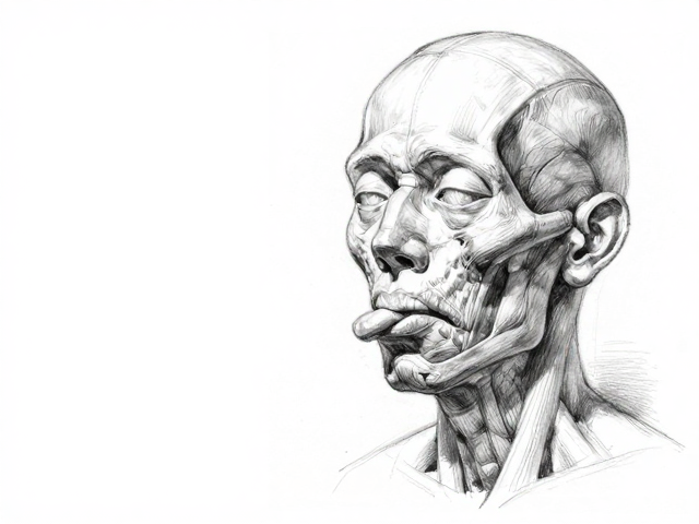 全身人体头部结构与解剖笔触肌理，精准还原人体细节