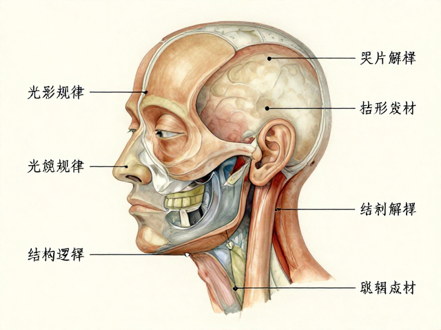 罩染技法解析，光影规律与头部结构解剖的绘画逻辑