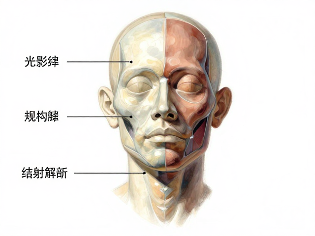 罩染技法解析，光影规律与头部结构解剖的绘画逻辑