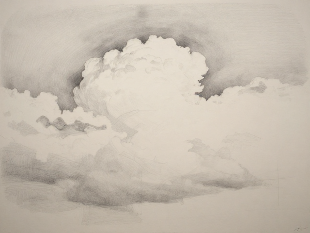 天空与大气素描造型,画廊里的光影捕捉技巧