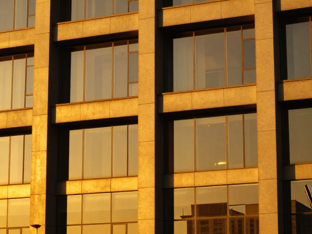 金色夕阳下的建筑结构,调色油打造绝美光影质感