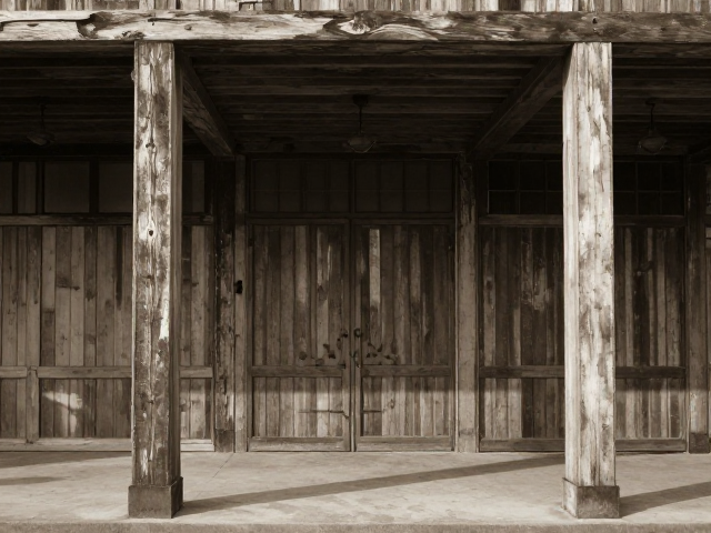 木质斑驳下的建筑美学,sepia怀旧风下的结构之美