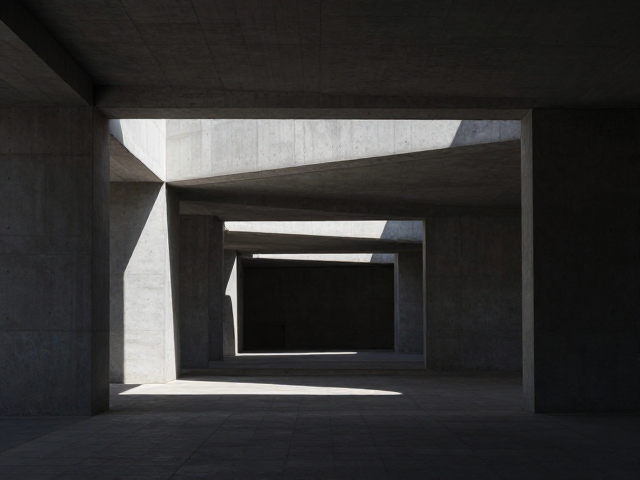 建筑结构框景构图,深入刻画光影与空间的极致美学