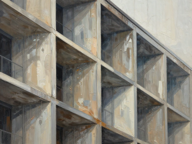 建筑结构肌理与湿画法晕染,AI绘画视觉融合技巧