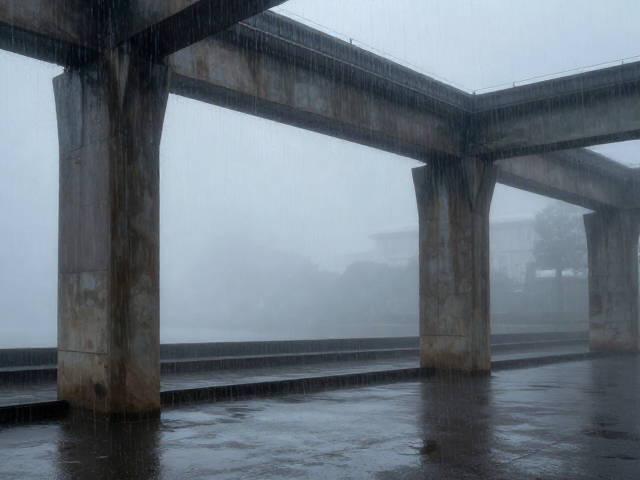 雨雾朦胧中的建筑结构美学,像调色油般晕染光影与线条