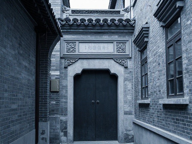 冷峻蓝调下的老街巷弄,独特建筑结构探秘