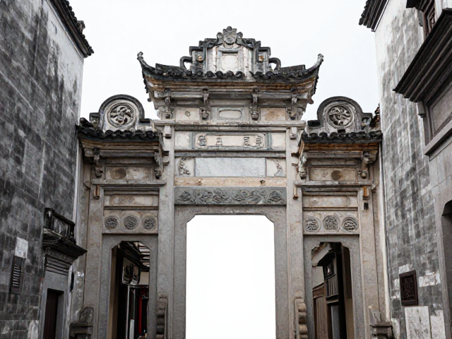 老街巷弄建筑结构精细刻画细节,探秘历史肌理与空间美学