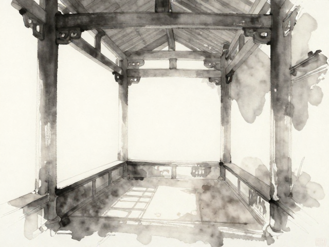 建筑结构下的湿画法晕染,定格怀旧乡愁的视觉记忆