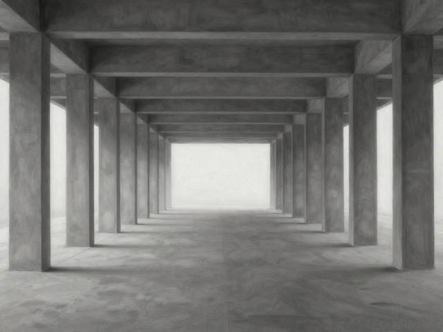 建筑结构消失点,用宽头画笔构建透视纵深