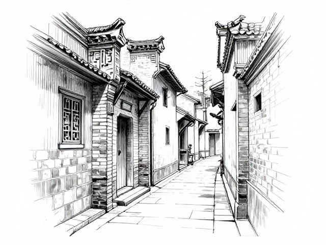 老街巷弄速写构思,建筑结构里的光影与故事
