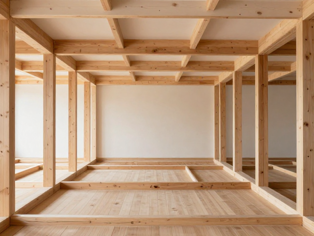 建筑结构画布木板上的俯视全景,空间美学与构图解析