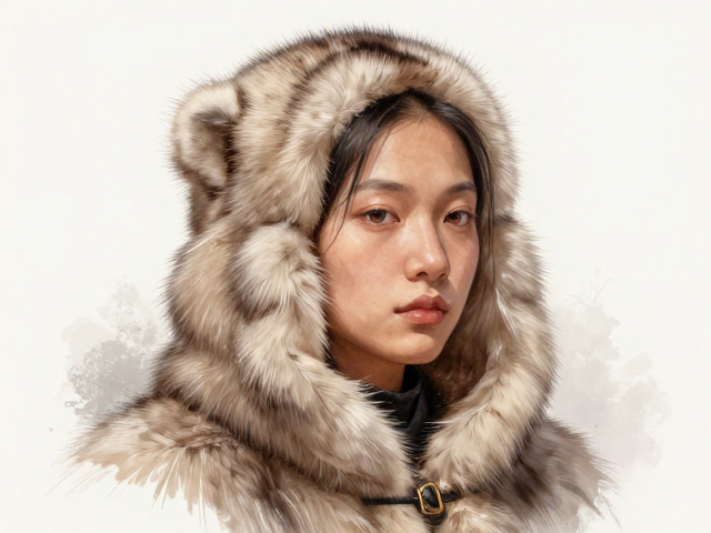 貂毛笔绘人物肖像,光源分析与高光细节处理技巧