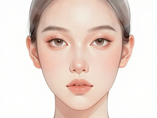 薄涂透明罩染法,用线条与三分法勾勒妆容高级轮廓