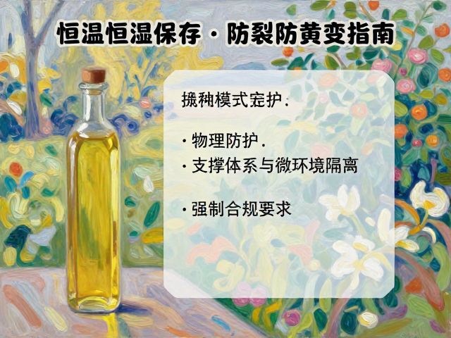 恒温恒湿保存亚麻仁油绘制的印象派油画,防裂防黄变指南