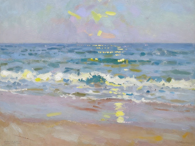海滨湿画法，印象派油画技法解析，打造绝美光影海景