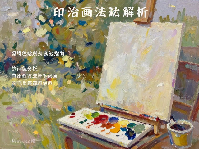 印象派油画技法解析，自然光色分析与直接画法实战指南