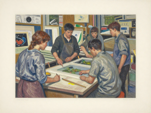 印象派油画干擦法，版画复制品技法解析与高流量艺术赏析
