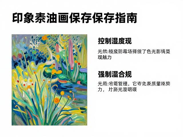 印象派油画保存指南,控制湿度防霉,守护条件色光影魅力