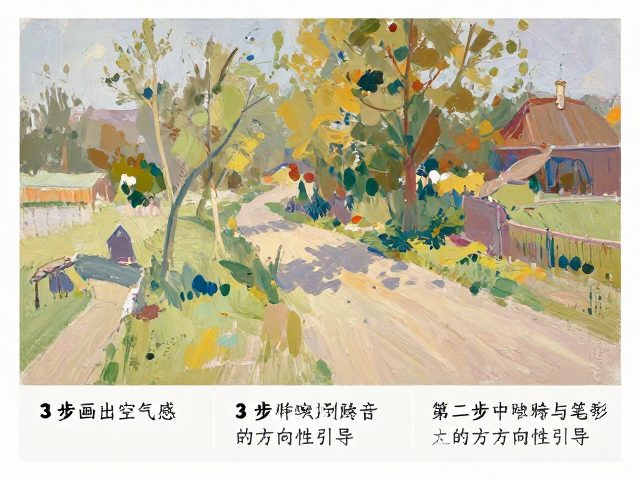 印象派户外写生干擦法，3步画出空气感，附教学技巧