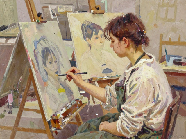 印象派油画写生工作坊,如何精准观察光影方向?