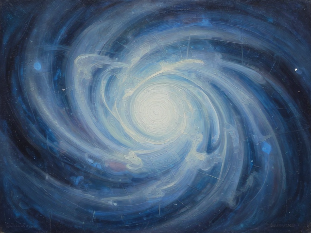 冷抽象油画里的宇宙秩序,调色刀勾勒的视觉哲学