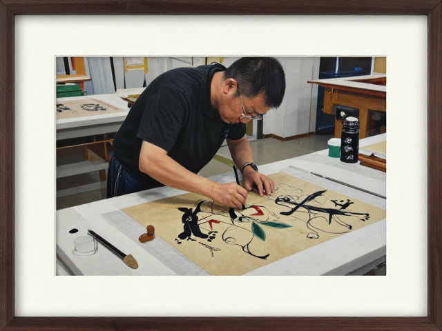方力钧作品无酸材料装裱指南,超级写实主义收藏与保存